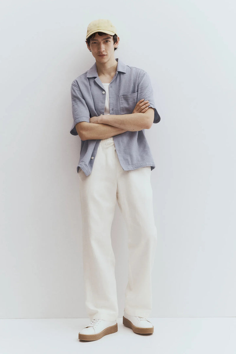 Relaxed fit linen pants