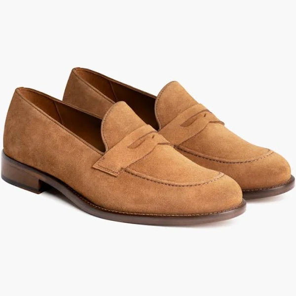 Rocco Lorenzzo Men's Loafer in Beaver Suede Leather